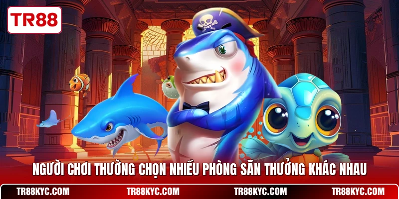 Người chơi thường chọn nhiều phòng săn thưởng khác nhau